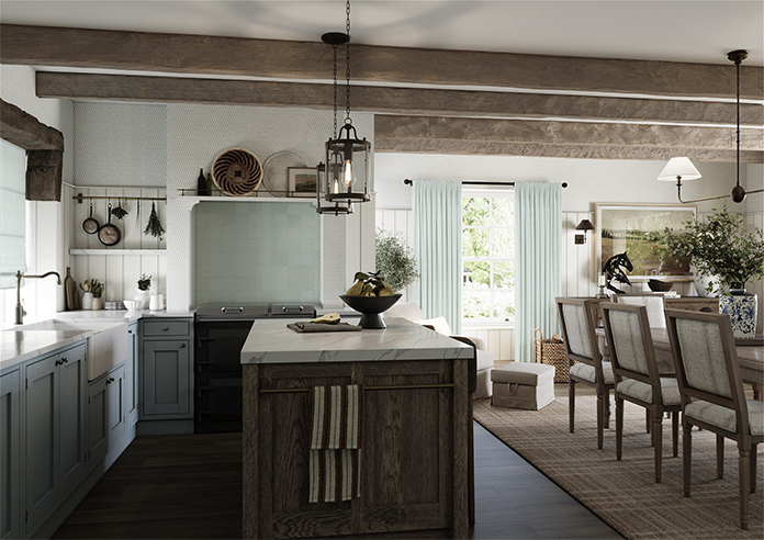 Akoya Faux Silk, Lustre Ice Blue - Made to Measure Curtains - Image 7